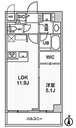 SEASONFLATS押上Terrace 1LDKの間取図画像