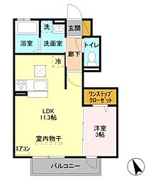 メゾンアクア1 1LDKの間取図画像