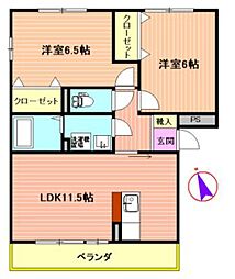 ラークヒルズC 2階/202