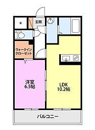 ディアコート 1LDKの間取図画像