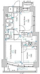 ラフィスタ墨田5丁目II 6階2LDKの間取り