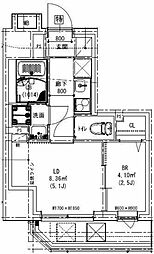 GENOVIA浅草VIII 1DKの間取図画像