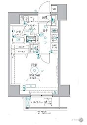 ベルシード蒲田2 1Kの間取図画像
