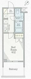 パークキューブ北松戸 1Kの間取図画像