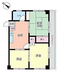 小田急江ノ島線 東林間駅 徒歩3分の賃貸マンション 3階3DKの間取り