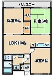 サン・パラッツオ壱番館 3LDKの間取図画像