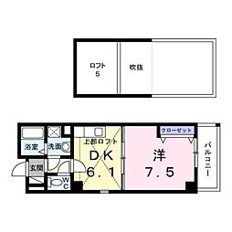 エスポワール 1DKの間取図画像