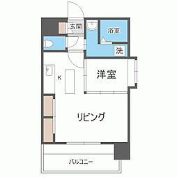 エステート・モア平尾公園通り 1LDKの間取図画像