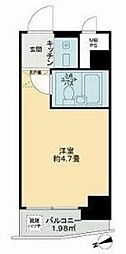 シティプラザ南麻布 5階ワンルームの間取り
