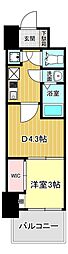セレニテ東梅田アリエ 2Kの間取図画像