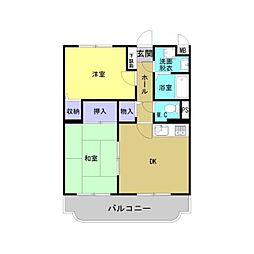 サングリーン藤沢 2DKの間取図画像