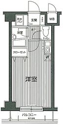 ガラ・ステージ目白台 ワンルームの間取図画像