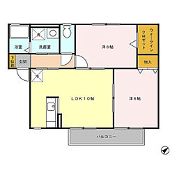 間取図画像 2LDK