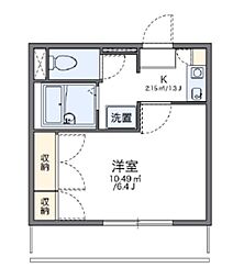 レオパレスツーエイト 1Kの間取図画像