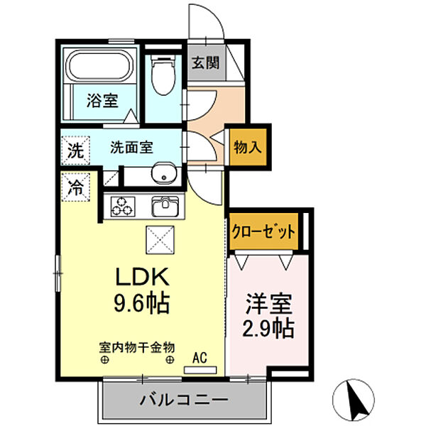 Ｇｒｏｗ　ＮｅｘｔII 105｜静岡県富士宮市小泉(賃貸アパート1LDK・1階・35.06㎡)の写真 その2