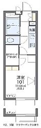 レオパレスハマチョウ 1Kの間取図画像