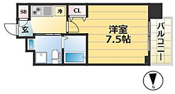 Walk one minutes 王子公園 4階1Kの間取り