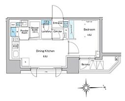 ルフォンプログレ門前仲町プレミア 12階1DKの間取り