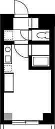 EXIA元住吉 1Kの間取図画像