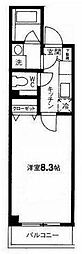 ソレイユ高輪 1Kの間取図画像