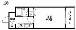 リーブル北小金 1Kの間取図画像