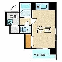 東京メトロ有楽町線 月島駅 徒歩5分の賃貸マンション 10階1Kの間取り