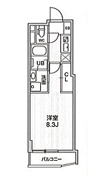 四谷坂町レジデンス 1Kの間取図画像