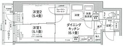 アイルノヴェル駒込 2DKの間取図画像
