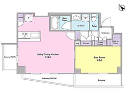 ケリア西馬込アジールコート 1階1LDKの間取り