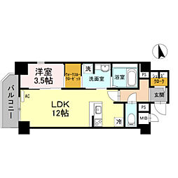 ClaireForesta 1LDKの間取図画像