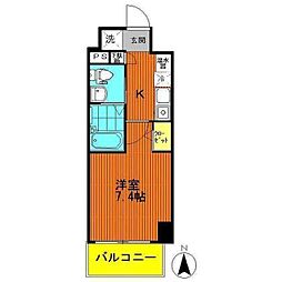 AcseedsTower浦和岸町2 1Kの間取図画像