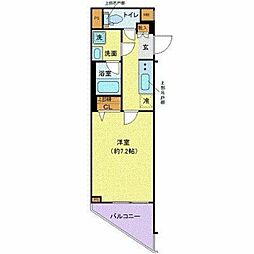 クレヴィスタ三軒茶屋 1Kの間取図画像