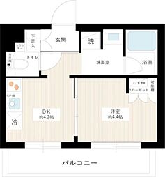 ARCOBALENOイタバシサクラガワ 1DKの間取図画像