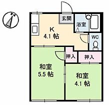 テクノハイツ91 A0202 ｜ 山口県山口市小郡新町４丁目12-1（賃貸アパート2K・2階・30.30㎡） その2