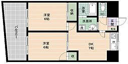 小島ビル 2DKの間取図画像