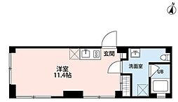 砧4丁目プロジェクト ワンルームの間取図画像