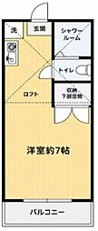 レクス84 ワンルームの間取図画像