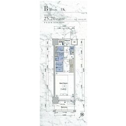 エステムプラザ横濱関内 1Kの間取図画像