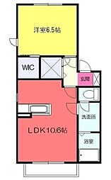 ディアコートKM 1LDKの間取図画像