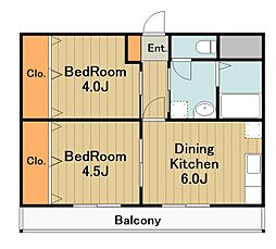 第2ＫＴビル 3階2DKの間取り