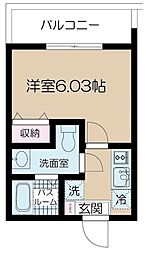 NSGATE光が丘 2階1Kの間取り