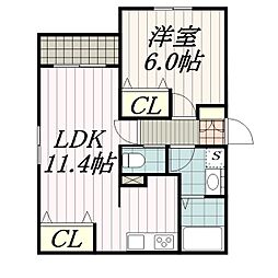 Ｍｏｇｇｙ（モギィ） 1階1LDKの間取り