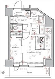 dips西日暮里 1LDKの間取図画像