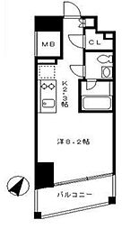 セルフィスタ渋谷 2階ワンルームの間取り