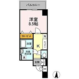 Glanpia 1Kの間取図画像