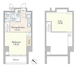 ｔａｌｉｅｓｉｎ　ＣＹ 5階1SDKの間取り