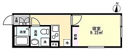 LUMIERE HATOGAYA 1Kの間取図画像