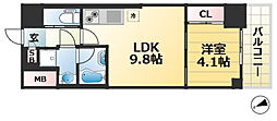 プレジオ神戸長田 1LDKの間取図画像