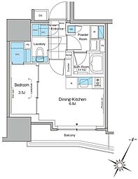 ルフォンプログレ北新宿 1DKの間取図画像