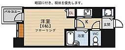 ピュアドーム天神アクロス 1Kの間取図画像
